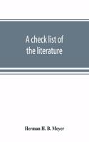 check list of the literature and other material in the Library of Congress on the European war