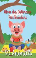 50 Animali Libro da Colorare Per Bambini: 50 Migliore colorazione rilassante per bambini e ragazzi Carino, Animale, cane, gatto, gatto, elefante, coniglio, gufi, orsi e altro ancora!