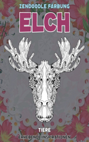 Zendoodle Färbung - Erhebende Inspirationen - Tiere - Elch