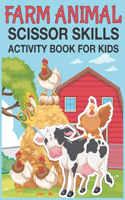 Farm Animal Scissor Skills Activity Book for Kids!