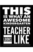 This Is What An Awesome Kindergarten Teacher Looks Like: Notebook Gift for Teachers, Professors, Tutors, Coaches and Academic Instructors