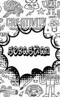 Sebastian: Jiu-Jitsu Training Log Book Doodle Journal Notebook 120 Pages 6x9
