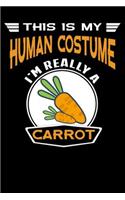 This Is My Human Costume I'm Really A Carrot: Lined Sample Notebook