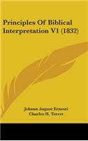 Principles Of Biblical Interpretation V1 (1832)