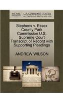 Stephens V. Essex County Park Commission U.S. Supreme Court Transcript of Record with Supporting Pleadings