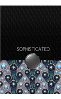 SOPHISTICATED - A Journal of Sophistication (Design 6): Black, Blue, Silver. Design Six.
