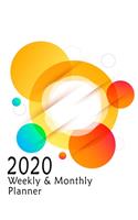 2020 Calendar With Orange Circle Jan - Dec 2020