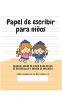 Papel de escribir para niños