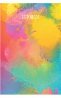 Sketchbook: A5 Skizzenbuch Blanke 120 Seiten Soft Cover - Skizzenblock - Malbuch - Bunte Aquarell Farben Zeichenheft 6x9