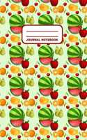 Journal Notebook: Notebook, Journal, Or Diary - Fruits Pattern Cover Design - 110 Blank Lined Pages - 6" X 9" - Matte Finished Soft Cover