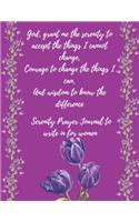 Serenity Prayer Journal to write in for women