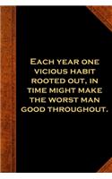 2020 Weekly Planner Ben Franklin Quote Vicious Habit Vintage Style 134 Pages: 2020 Planners Calendars Organizers Datebooks Appointment Books Agendas