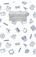 Notizbuch A5 Muster ABC Schule School Chemie Dreieck Lineal ABC