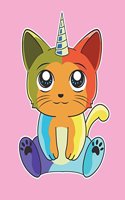 Caticorn Notebook: Cat Unicorn Dot Grid Journal for School Teachers Students, 200 Pages (8.5" X 11")