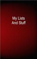 My Lists And Stuff: 1/4 Inch Graph Ruled, Memo Book, 5x8, 108 Pages