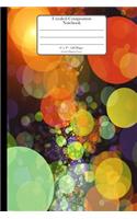 Unruled Composition Notebook. 6" x 9". 120 Pages. Circles Pattern Cover