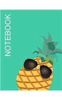 Notebook: Pineapple Chic (8.5 X 11 Inches, 120 Pages, Lined Paper) Composition Book, Journal, Diary