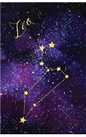 Journal Notebook Zodiac Sign Leo Constellation: 162 Lined and Numbered Pages With Index Blank Journal For Journaling, Writing, Planning and Doodling.(6 Lined Journal)