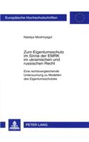 Zum Eigentumsschutz Im Sinne Der Emrk Im Ukrainischen Und Russischen Recht: Eine Rechtsvergleichende Untersuchung Zu Modellen Des Eigentumsschutzes(4560 Europaeische Hochschulschriften Recht)
