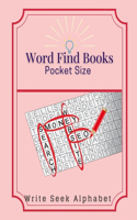 Word Find Books Pocket Size Write Seek Alphabet