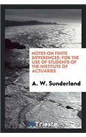 Notes on Finite Differences