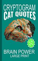 Cryptogram Cat Quotes - Large Print
