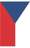 Czech Republic Flag Notebook - Czech Flag Book - Czech Republic Travel Journal: Medium College-Ruled Journey Diary, 110 page, Lined, 6x9 (15.2 x 22.9 cm)