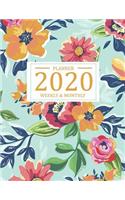 2020 Weekly and Monthly Planner: Monthly Calendar of 2020, January 2020 - December 2020 by weekly and to do list for schedule, appointment organizer with mint flower cover(1 2020 Weekly and Monthly Calendar)
