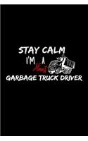 Stay Calm I'm Almost A Garbage Truck Driver: A 6x9 Inch Matte Softcover Paperback Notebook Journal With 120 Blank Lined Pages