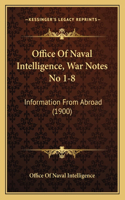 Office Of Naval Intelligence, War Notes No 1-8