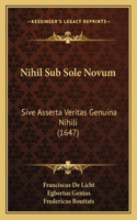Nihil Sub Sole Novum