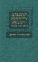 Geschichte Der Stadt Und Landschaft Biel