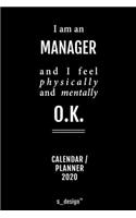 Calendar 2020 for Managers / Manager
