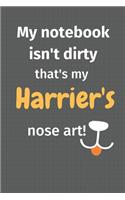 My notebook isn't dirty that's my Harrier's nose art