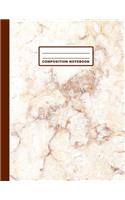 Composition Notebook: Marble Cover Design - College Ruled - 120 Blank Lined Pages - 8.5" X 11" - Matte Finished Soft Cover