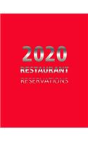 Restaurant Reservation 2020: Daily Hostess table reservation 365 day customer record and tracking book A-Z alphabetical tabbed for restaurant log book Jan 2020 - Dec 2020 with R