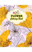 Flowers Coloring Book: An Adult Coloring Book with 50 Flower Designs Collection for Stress Relieving and Relaxation (Effective Depression Removing Book )