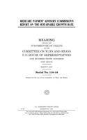 Medicare Payment Advisory Commission's report on the sustainable growth rate