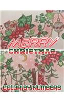 Merry Christmas Color By Numbers: a beautiful colouring book with Christmas designs on a black background, for gloriously vivid colours