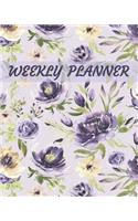 Weekly Planner: Lilac Flower Themed Weekly Planner