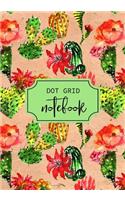 Dot Grid Notebook: Pink Flowering Cactus Cover(2 Flowering Cactus Dot Grid Notebooks)