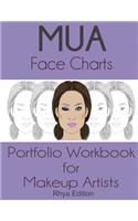 MUA Face Charts Portfolio Workbook for Makeup artists Rhya Edition