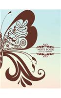 Notebook Dot Graph: Butterfly Cover-Notebook Journal for Writing Letters & Words Diary Dot Graph & Line Sketch 8.5" X 11" - 110 Pages