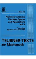 Nonlinear Analysis, Function Spaces and Applications Vol. 4