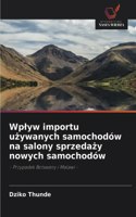 Wplyw importu uzywanych samochodów na salony sprzedazy nowych samochodów