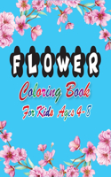 Flower Coloring Book for Kids Ages 4-8