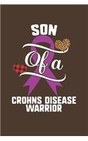 Son Of A Crohns Disease Warrior: Crohns Disease Awareness Leopard Buffalo Plaid Family Gift