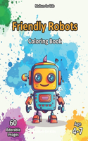 Friendly Robots - Coloring Book