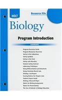 Holt Biology Resource File Program Introduction