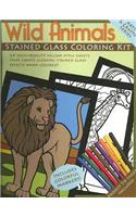 Wild Animals Stained Glass Coloring Kit